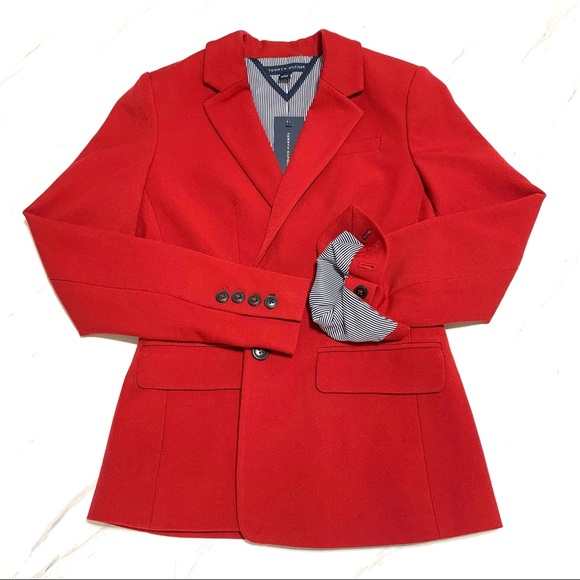 Tommy Hilfiger Jackets & Blazers - Tommy Hilfiger Red Blazer - Size 0